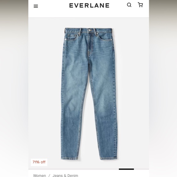 EVERLANE high rise skinny jean size: 28 ankle - Picture 5 of 5